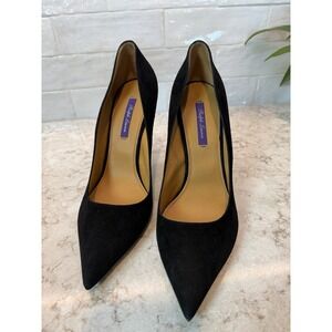 Ralph Lauren Purple Label, Women's Celia Black Suede Pumps, Size EU 41